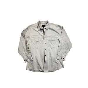 Woolrich Men’s Tan Beige Long Sleeve Fishing Outdoor Shirt Size Large